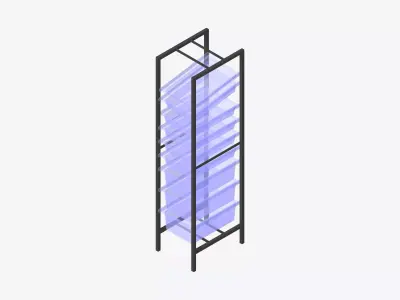 Shelving - Modular Rack - Integral - Type 4 Low-poly 3D model