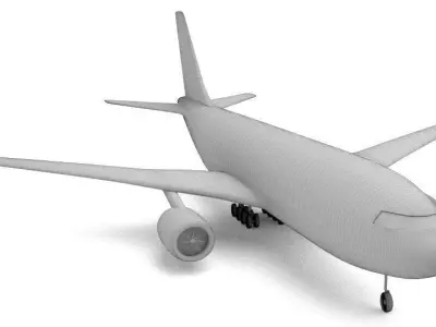 Plane High Res 3D model
