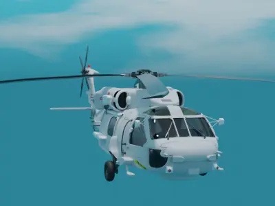 War Helicopter 3D model