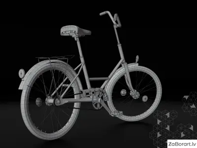 Vintage Bicycle Low-poly 3D model purchase