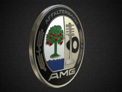 amg logo 3D model by 3dlogoman