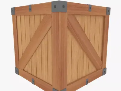 Wooden Crate  Low-poly 3D model purchase