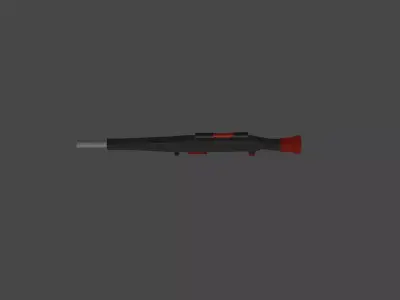 Low poly Rifle gun Free low-poly 3D model