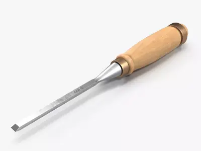 Straight chisel 6mm 3D model