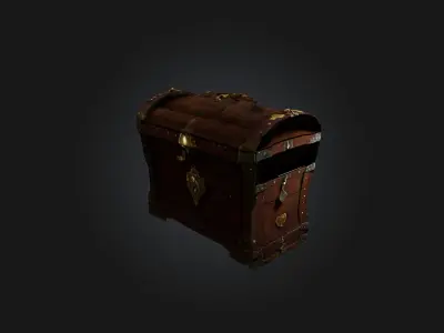 Treasure Chest Low-poly 3D model