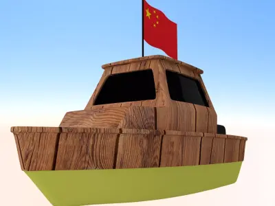 CHINA Fishing Boat 3D model