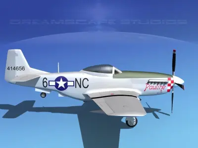 P-51D Mustang Pauline 3D model