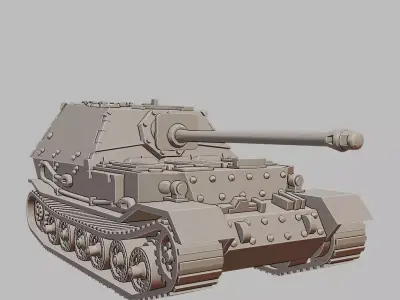 Ferdinand Heavy Tank Destroyer 3D Printable Model 3D print model