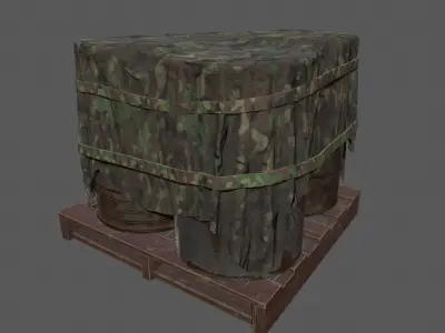 Military Material Low-poly 3D model 2