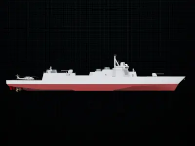 Destroyer ship 3D model