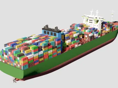 Containers Ship 3D model