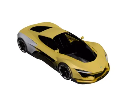 Concept Premium Hyper Vehicle Futuristic Ultra Performance 02 3D model