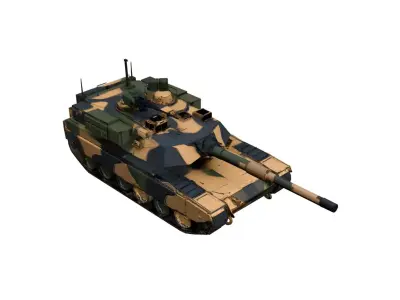 M1A2 Abrams SEP v3 Tank Low Poly Modern Battle Tank Low-poly 3D model