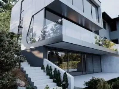 Villa Exterior Model Free 3D model
