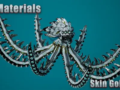 Sci-Fi Octopus Low-poly 3D model