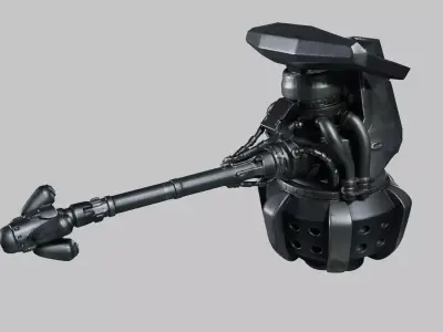 Rocket Hammer Low-poly 3D model purchase