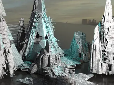 Delta Ops Research base Tower Kitbash  3D model