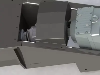 diameter 450mm x length 10000mm screw conveyor 3D model