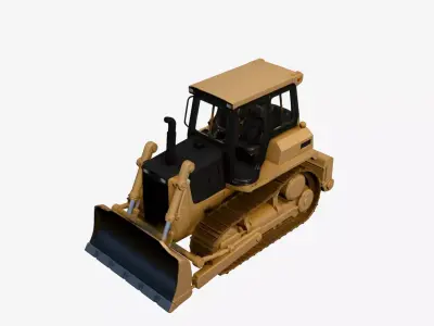 Bulldozer Construction Vehicle 3D Model Heavy Machinery 01 3D model