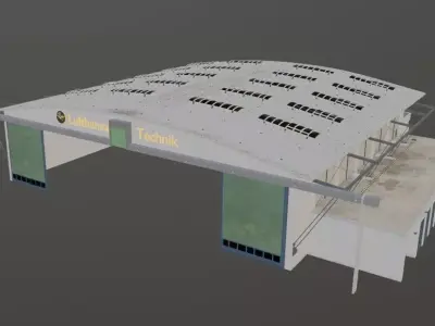 Stuttgart airport part Low-poly 3D model by underaegis