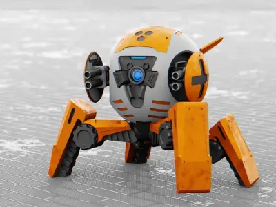 BATTLE DROID AERO  RIGGED Free 3D model