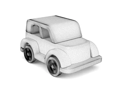 Wooden toy car 33 3D model