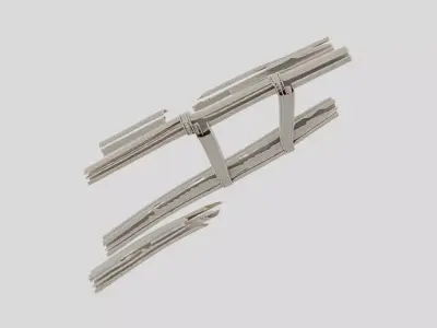 Industrial Factory Hydraulic Hose Bundle for 3D print Low-poly 3D model