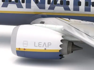 Boeing 737-800 MAX Ryanair 3D model