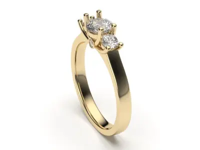 solitaire with ring sizes  8 part S117 3D print model