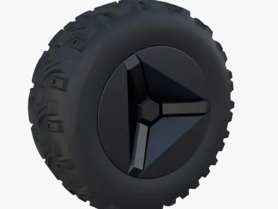 Tesla Cyberquad ATV Wheel 2 3D model