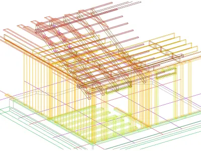 Framing-construction details  -  Detalii constructive panouri... Free 3D model