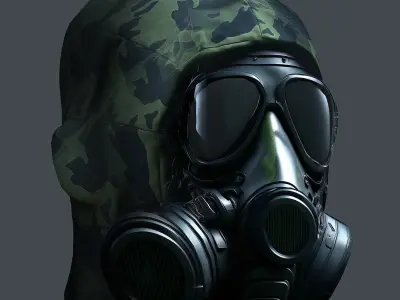 Helmet 3d model military combat Military Low-poly  Low-poly 3D model 2