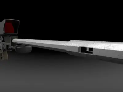 Sniper rifle 3D model 7