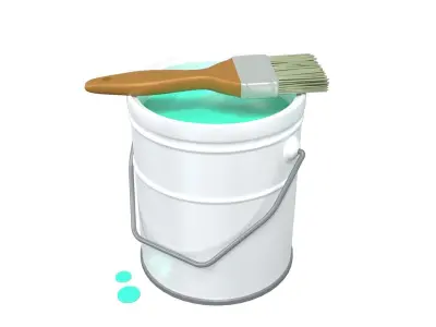 can paint Low-poly 3D model