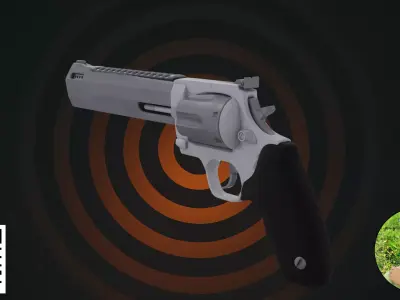 Modern Tactical Magnum Revolver 3D model
