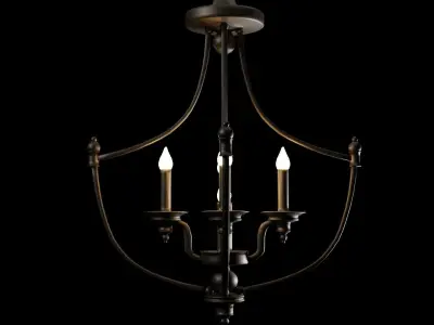 Mid-Poly Chandelier  3D model