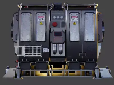 Sci-Fi Scary Generator Low-poly 3D model