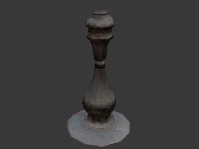 Antique Cast Iron Baluster Low-poly 3D model