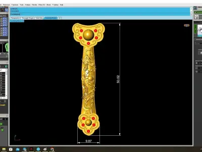 Decorative Curved Jewelry Bar Connector 3904 3D print model