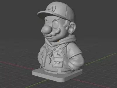 Mario Headset Holder STL   Multi Part Resin 3D print model