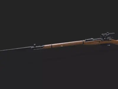 Mosin Nagant M91 Low-poly PBR Free low-poly 3D model