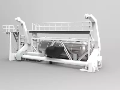 Davit for diver lifeboat type D 3D print model