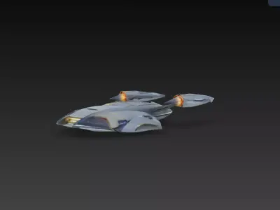Sci-Fi Energy Scout Drone Command Ship 3D Print STL 3D print model