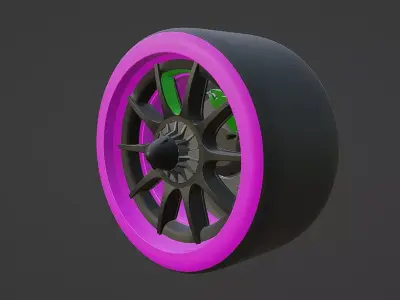 Racecar wheels Free 3D model