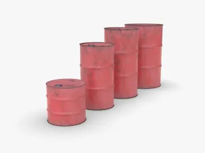 Chemical barrels Low-poly 3D model get