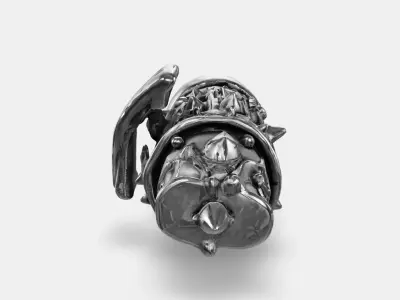 Sharp Steel Gauntlet Low-poly 3D model