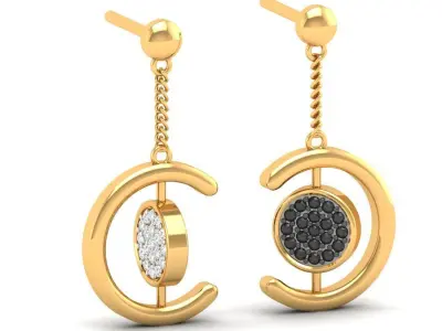 diamond earring dp-1 Texture