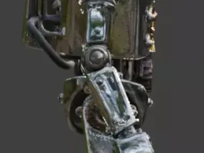 Vintage Atompunk Nuclear Patrol Unit 3D Model Low-poly 3D model