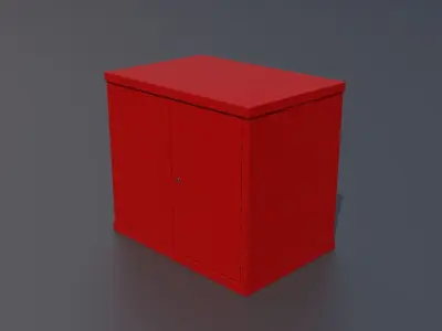 Workshop storage closet small PBR 3D model