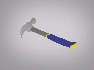 Hammer Low-poly 3D model 20